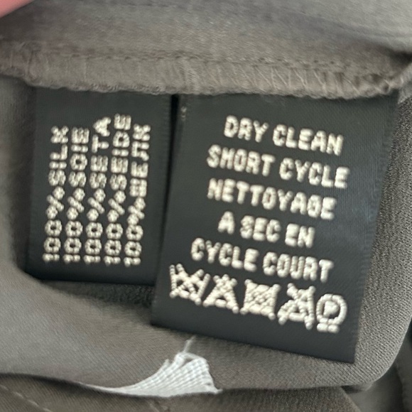 Ralph Lauren Black Label 100% Silk Gray Straight Pants Size 6 NWT - Picture 4 of 7